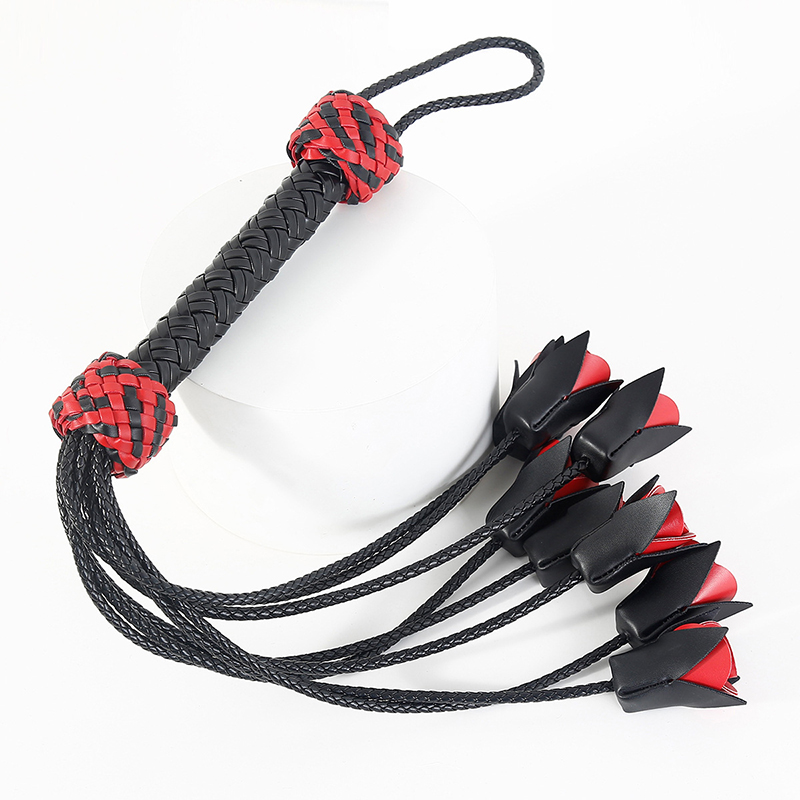 64.5cm Leather Handle Rose Top - Riding Crop Dressage recension och pris