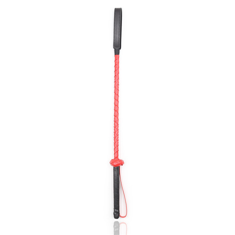 56cm Red and Black Leather Lon - Riding Crop Dressage recension och pris