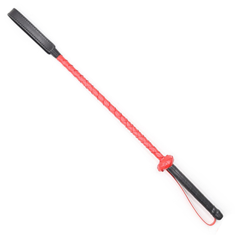 56cm Red and Black Leather Lon - Riding Crop Dressage recension och pris