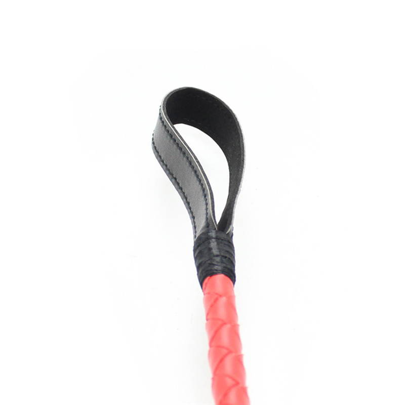 56cm Red and Black Leather Lon - Riding Crop Dressage recension och pris