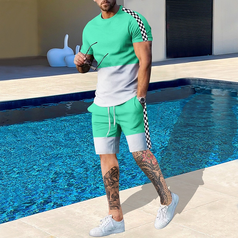 Men's Pattern Color Blocked 2- - Outdoor Sport Leisure recension och pris