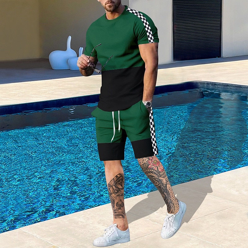 Men's Pattern Color Blocked 2- - Outdoor Sport Leisure recension och pris