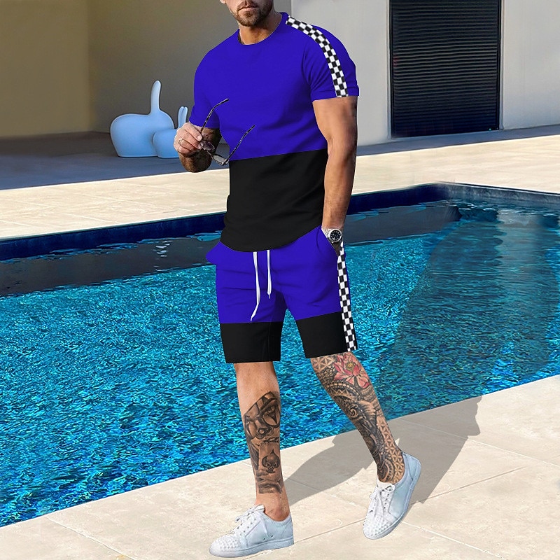 Men's Pattern Color Blocked 2- - Outdoor Sport Leisure recension och pris