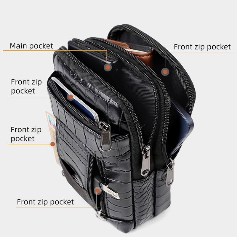 Men Stylish Crocodile Print Cr - Outdoor Sport Bag recension och pris