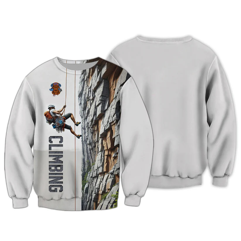 Men's 3D Climbing Print T Shir - Outdoor Sport Club recension och pris